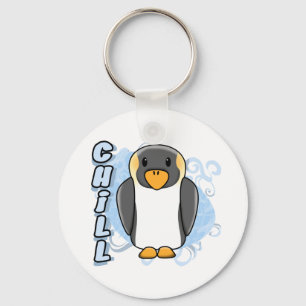 Kawaii kylig pingvin Keychain Nyckelring