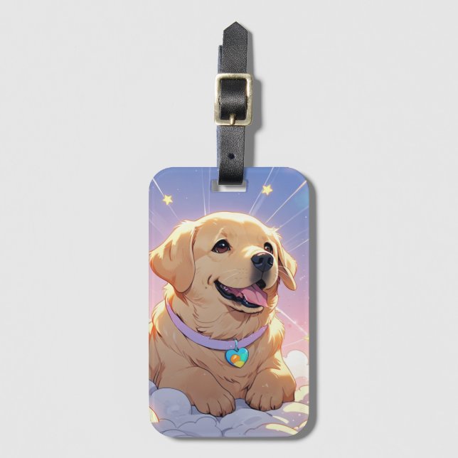 Kawaii Labrador Retriever himmel & stars Bagagebricka (Framsida vertikal)