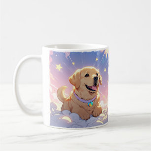 Kawaii Labrador Retriever himmel & stars Kaffemugg