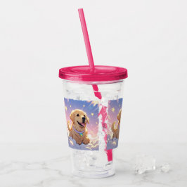 Kawaii Labrador Retriever himmel & stars Take Away Mugg