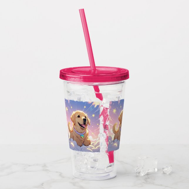 Kawaii Labrador Retriever himmel & stars Take Away Mugg (Framsida Ice)