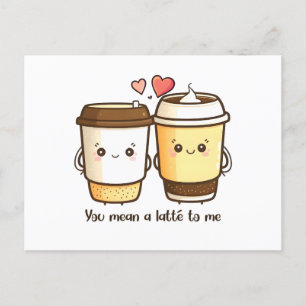 Kawaii Latté: "Du Elak en liten bit för mig" Vykort