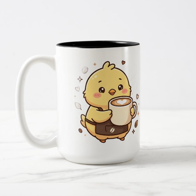 Kawaii Latte-mugg Tvåton Två-Tonad Mugg (Vänster)