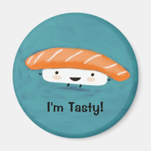 Kawaii lax-sashimi magnet