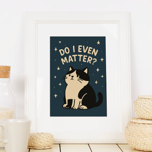 Kawaii Ledsen Cute Cat. Spelar jag ens roll? Offer Poster