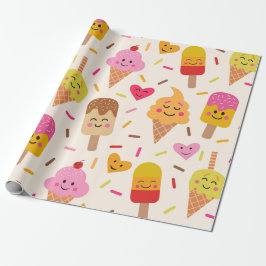 Kawaii leende glass barnkalas presentpapper