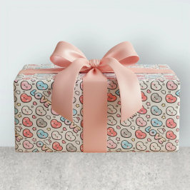 Kawaii Leende Hjärtan Gradient KÄRLEK Mönster Presentpapper