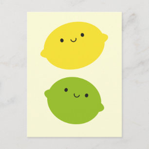 Kawaii Lemon & Lime Vykort