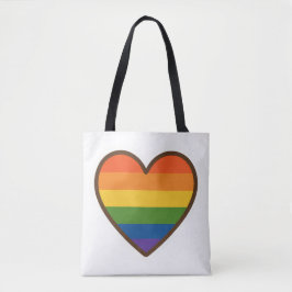 Kawaii LGBTQ+ Pride Heart Tygkasse