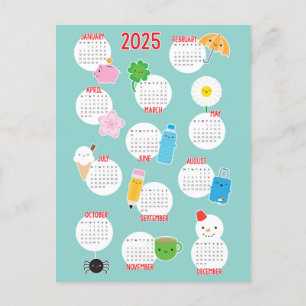 Kawaii Life 2025-kalender Vykort