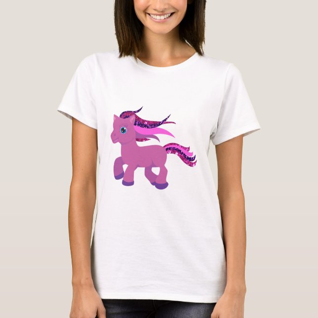 kawaii lila pony tee shirt (Framsida)