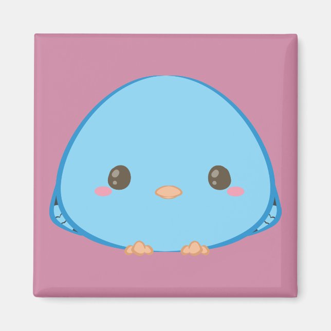Kawaii Lineolated Parakeet Magnet (Framsidan)