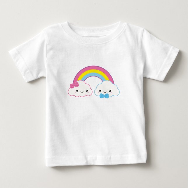 Kawaii lite moln med regnbåge tröja (Framsida)
