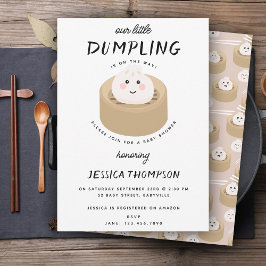 Kawaii Little Dumpling Gender Neutral Baby Shower Inbjudningar