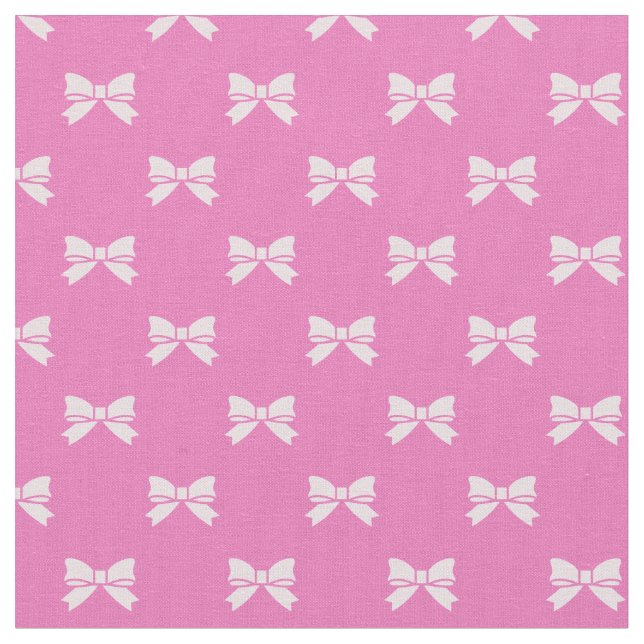 Kawaii Ljus rosa Bows on Mörk Rosa Tyg (Närbild)