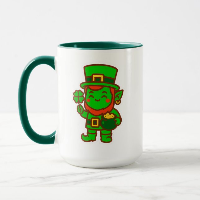 Kawaii Lucky Leprechaun Mugg (Vänster)