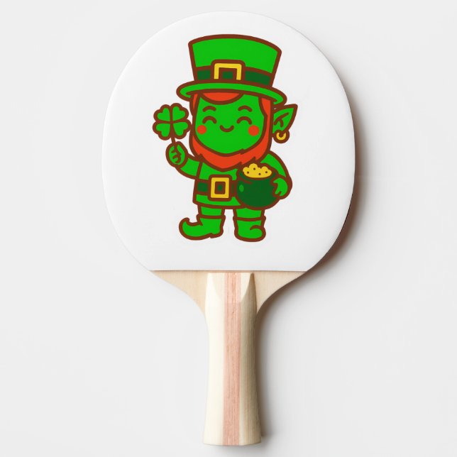 Kawaii Lucky Leprechaun Pingisracket (Framsidan)
