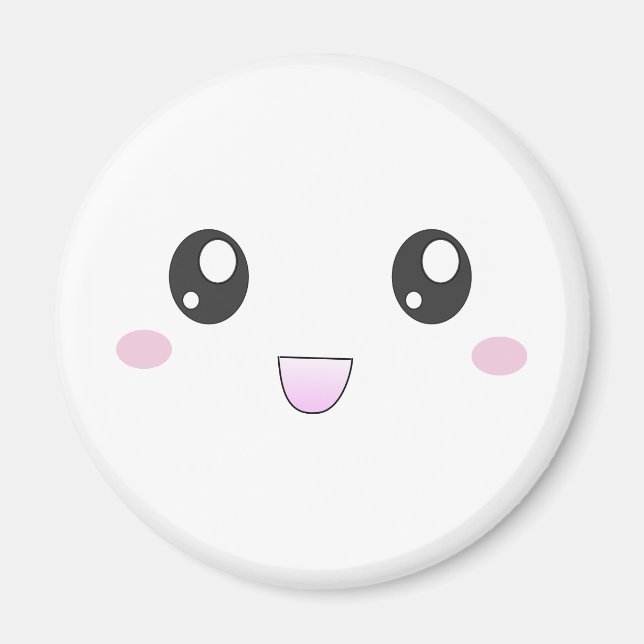 Kawaii lycklig ansikte magnet (Framsidan)