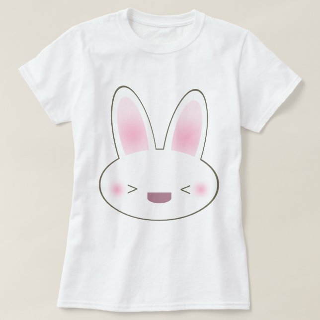 KAWAII LYCKLIG BUNNY TRÖJA (Design framsida)