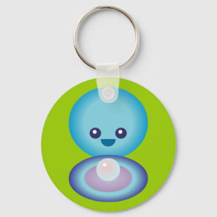 Kawaii Lycklig Clam Nyckelring