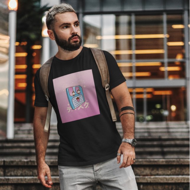 Kawaii Lycklig-diskett T Shirt (Skapare uppladdad)