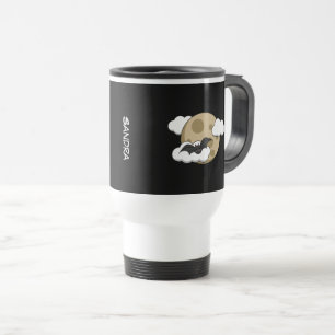 Kawaii Lycklig Fladdermus som flyger på Full Moon Resemugg