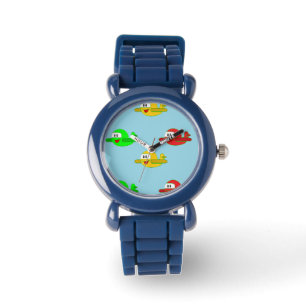 Kawaii lycklig-flygplan armbandsur