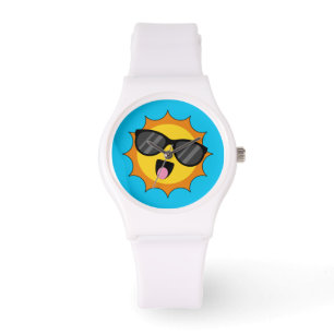 Kawaii Lycklig Sol med solglasögon Armbandsur