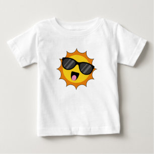 Kawaii Lycklig Sol med solglasögon T Shirt