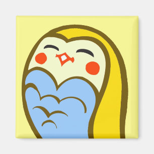 Kawaii lyckliguggla magnet