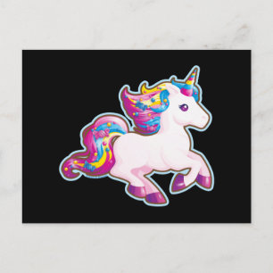 Kawaii Magic Candy Unicorn Vykort