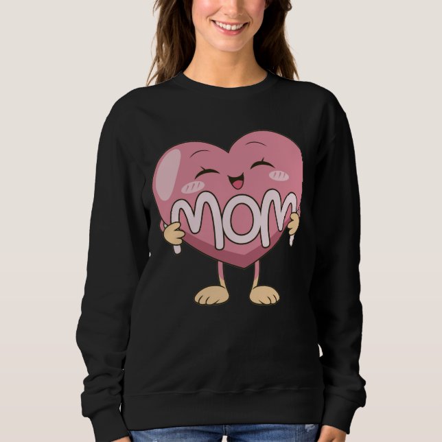 Kawaii-mammans hjärtryggande design t shirt (Framsida)