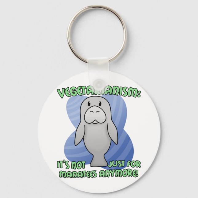 Kawaii Manatee Keychain Nyckelring (Framsida)