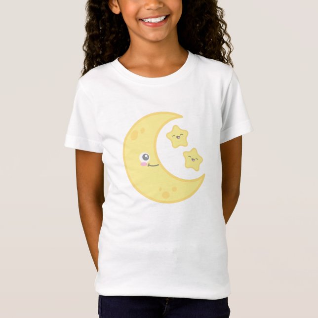 Kawaii Måne och Stars Clothing Tee (Framsida)