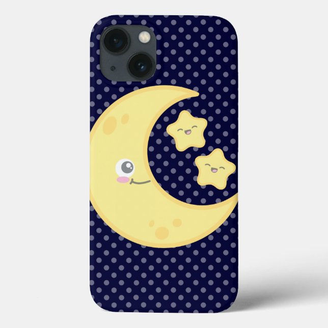 Kawaii Måne och Stars iPad Air Case (Baksida)