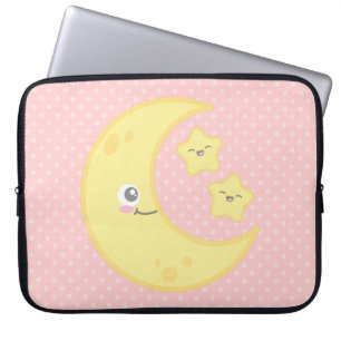 Kawaii Måne och Stars Laptop sleeve