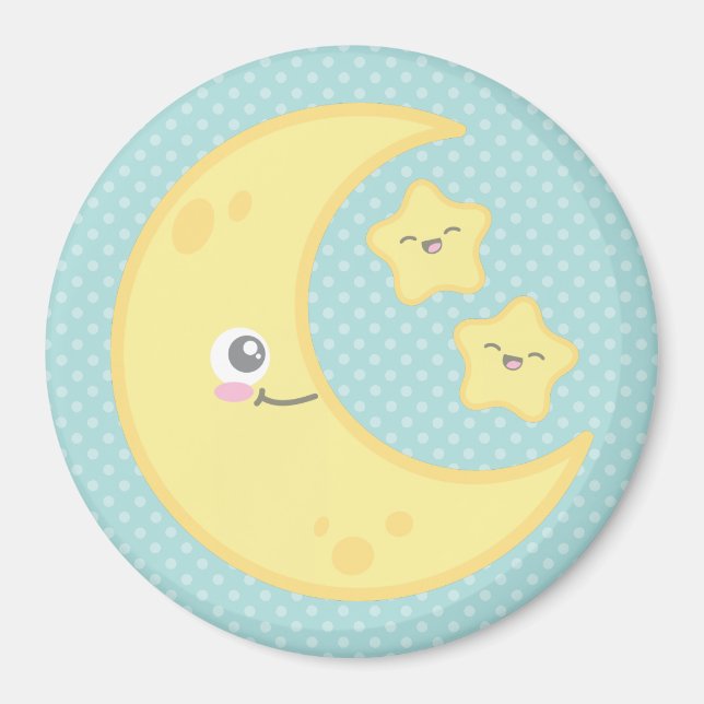 Kawaii Måne och Stars Magnet (Framsidan)