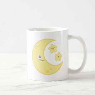 Kawaii Måne och Stars Mugg