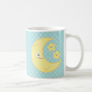 Kawaii Måne och Stars Mugg