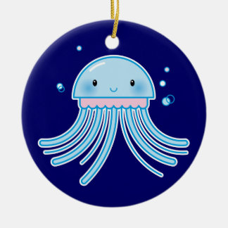 Kawaii manet julgransprydnad keramik