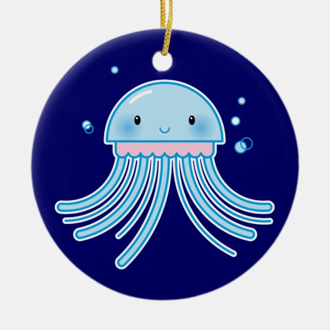 Kawaii manet julgransprydnad keramik (Framsidan)