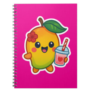 Kawaii Mango - Sötnos Fruit with Heart Smoothi Anteckningsbok