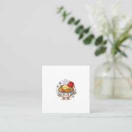 Kawaii Marockansk Couscous - Söt Traditionell Mat  Fyrkantigt Visitkort