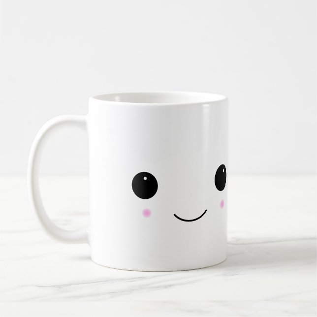 Kawaii Marshmallow Coffee Mugg (Vänster)