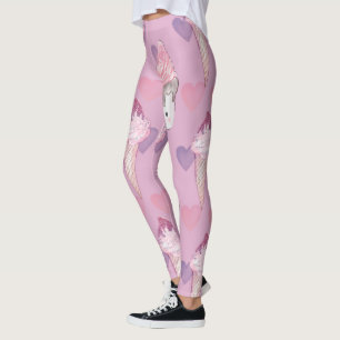 Kawaii Marshmallow & Ice Cream Mönster Leggings
