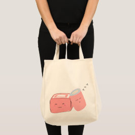 Kawaii Marshmallow Tote Bag Tygkasse