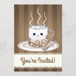 Kawaii MarshmallowsHoa-Choklad drink Inbjudningar