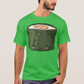 Kawaii mat laxrulle japansk stil retro t shirt