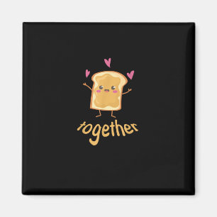 Kawaii Matchande Par Jordnötssmör Gelé Bättre Magnet