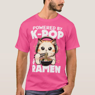 Kawaii med K-Pop och Ramen Cute Kpop Cat Mu T Shirt